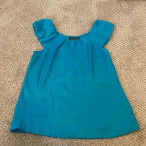Cap sleeve teal top